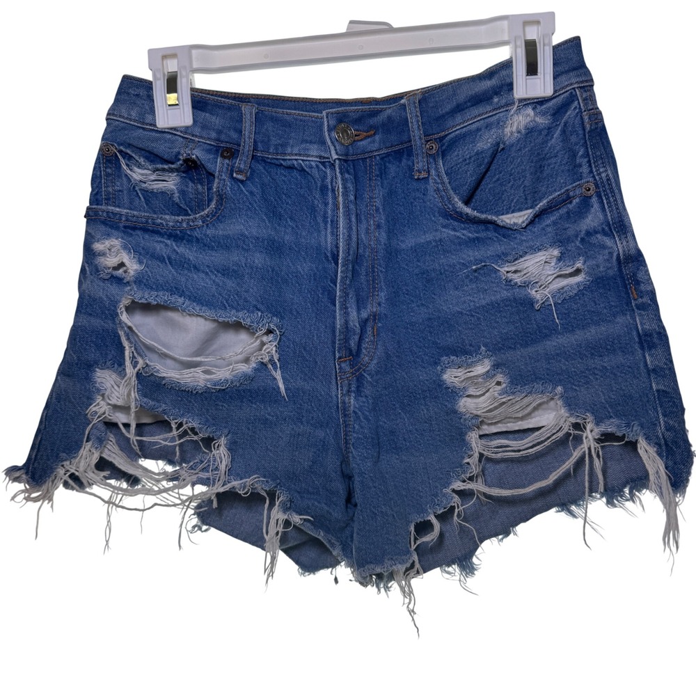 American Eagle‎ Outfitters Boyfriend High Rise Denim Shorts Size 6 Distressed